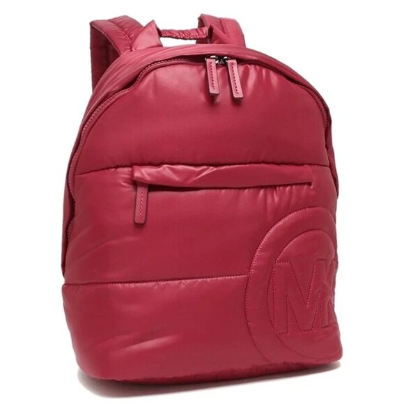 S Michael Kors Rae Medium Quilted Nylon Burgundy Backpack 35F1U5RB2C NWT $368 FS - Picture 2 of 9
